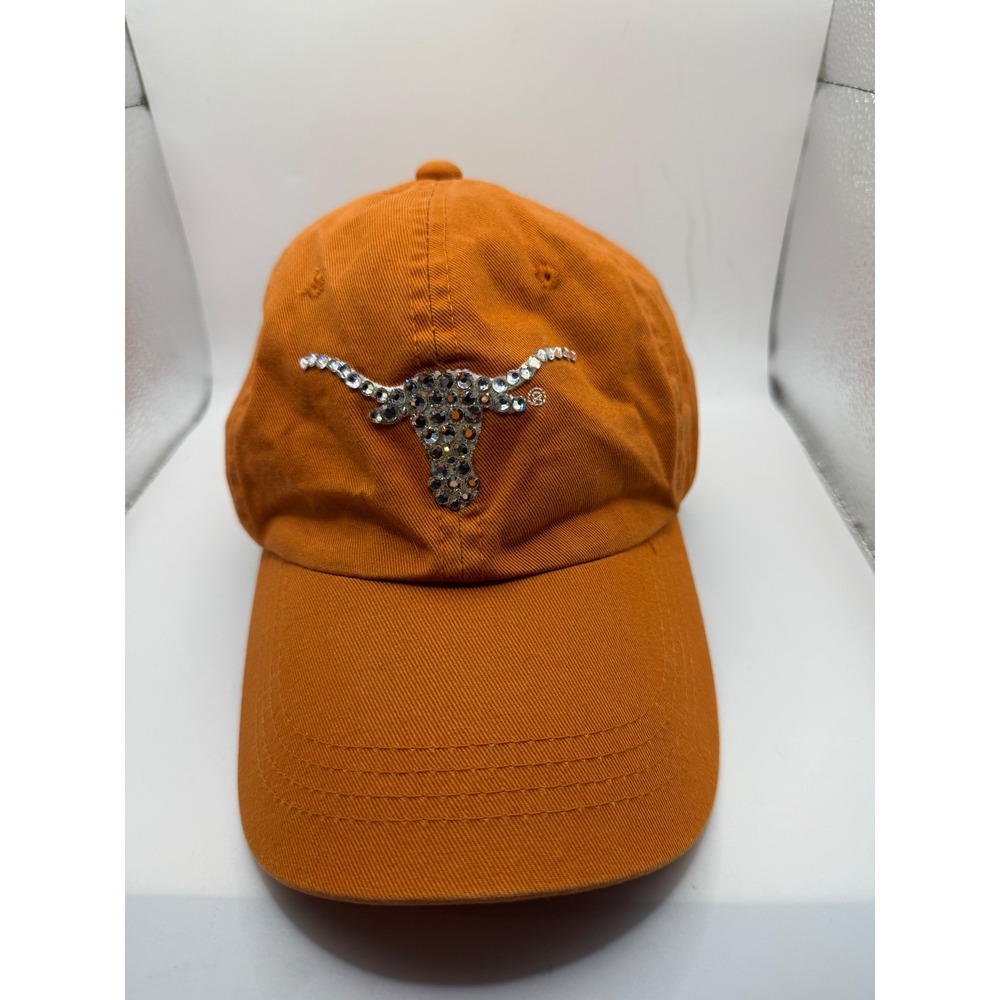 Texas Longhorns Rhinestone Hat Signatures Burnt Orange Adjustable Cap NCAA